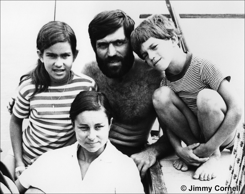 Cornell family, Gwenda and Jimmy with Doina and Ivan, while cruising ©  SW